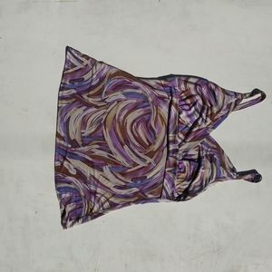 Strappy top with purple swirl pattern size SM